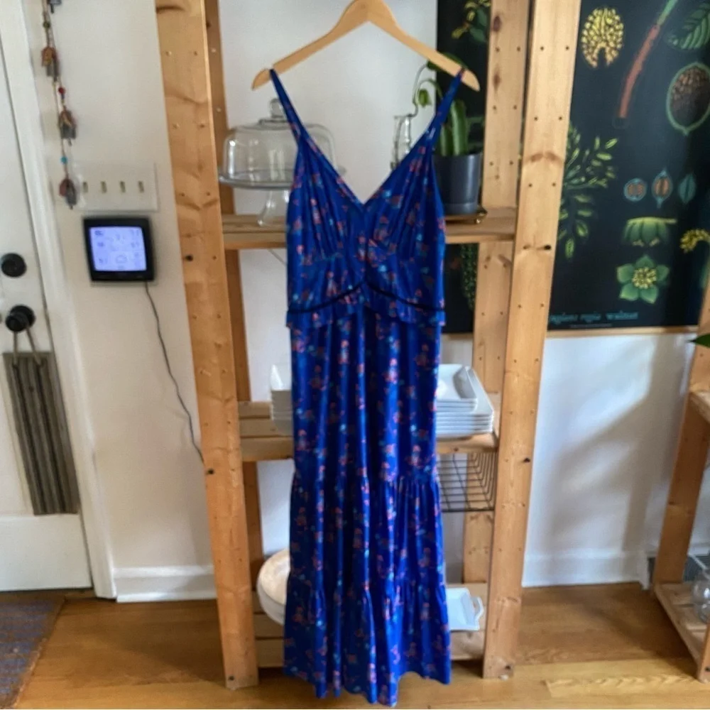 Thakoon Collective Blue Floral Wide Leg Jumpsuit 10 - Picture 5 of 16